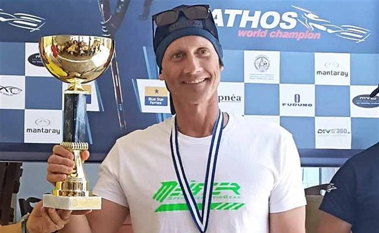 O Μανώλης Γιάνκος Πρωταθλητής Ελλάδος στη Σύρο - 51ο Πανελλήνιο Πρωτάθλημα Υποβρύχιας Αλιείας 2022.